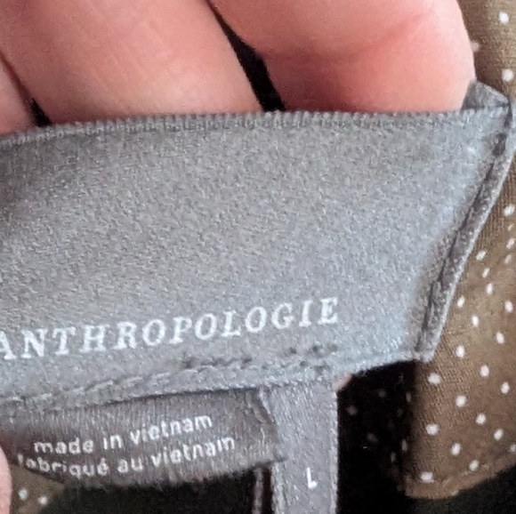 Anthropologie Elyse Slip Dress Bias Cut Scoop Neck Tank L Large Pine Green - Picture 4 of 4